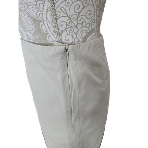 J. Jill mini skirt Cotton and Spandex Khaki Mini Straight Skirt Side Zip 8 - Picture 4 of 9